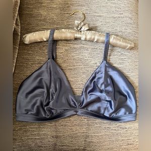 Parade Grey Satin Bra